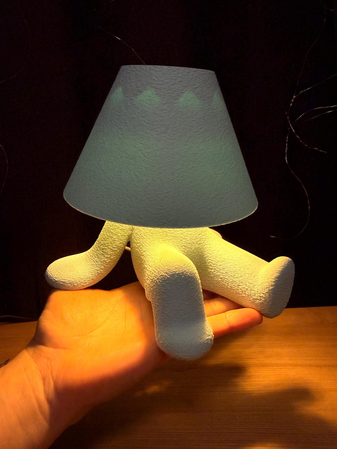 Table Light Man Chill Out Sitting Man Lamp - Minimalist 3D Printed Table Light ...