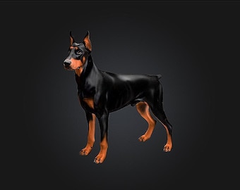 Doberman STL/RPG File for 3D Printing (Digital Download)