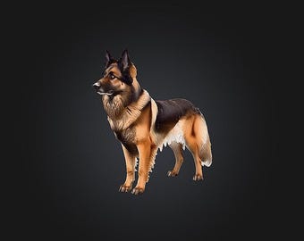 German Shepherd STL/RPG for 3D Printing (Digital Download)