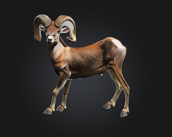 Big Horn Sheep STL/RPG for 3D Printing (Digital Download)