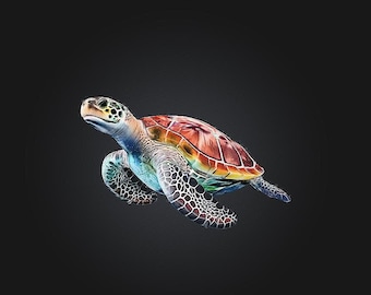 Archivo STL/RPG de tortuga marina para impresión 3D (descarga digital)