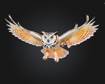 Owl STL/RPG for 3D Printing (Digital Download)