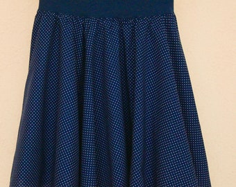 GIRLS - circle skirt UNLINED - dots different sizes and colors