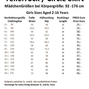 MÄDCHEN Tellerrock UNGEFÜTTERT Tupfen verschiedene Größen und Farben Bild 6