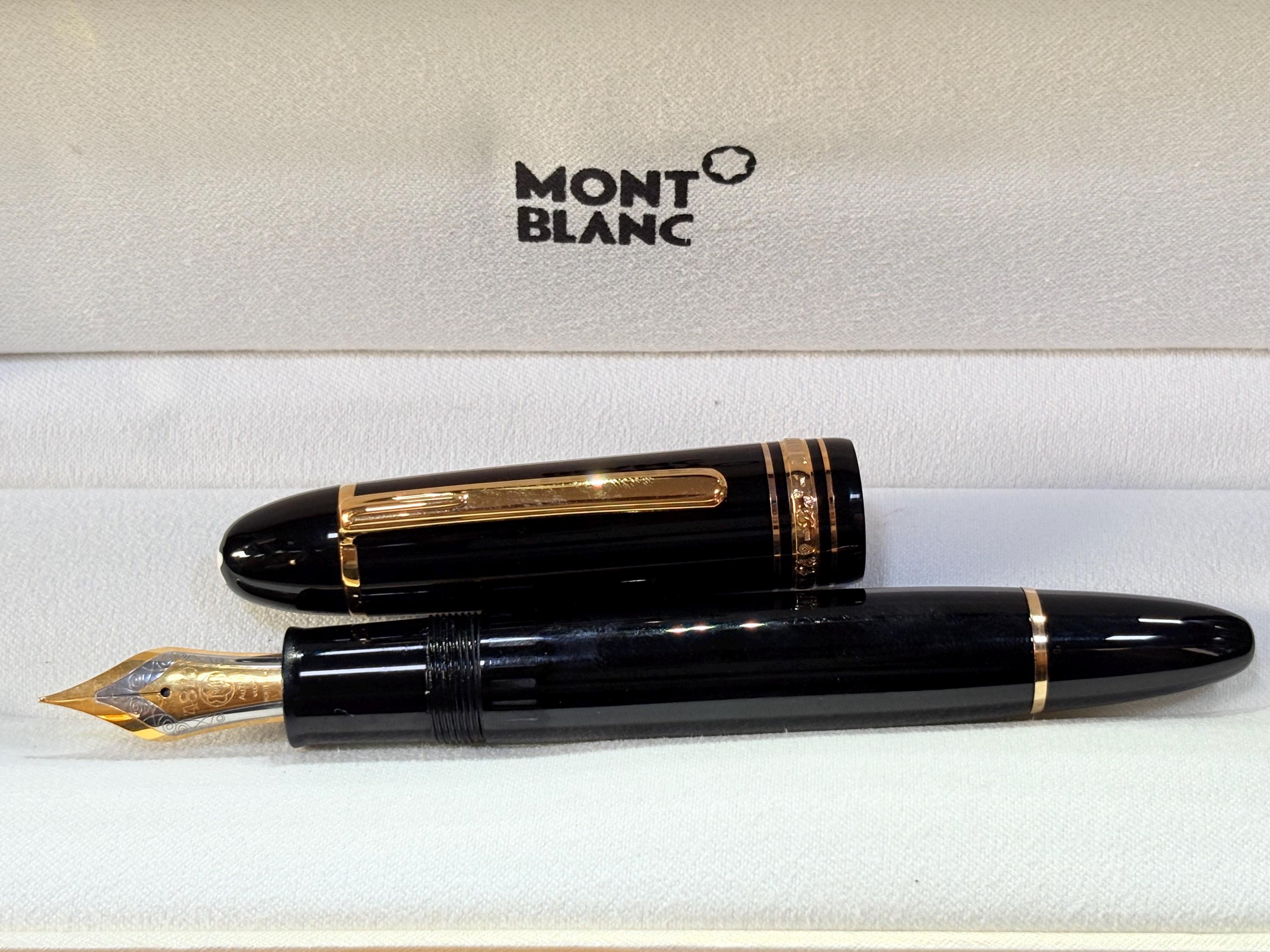MONTBRANC 万年筆 14K ドイツ製 本箱 その他付属品付 極美品▽MONTBLANC