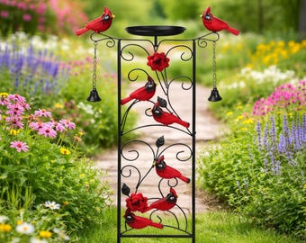 Treillis de jardin Cardinal pour plantes grimpantes – Mangeoire d'extérieur avec treillis