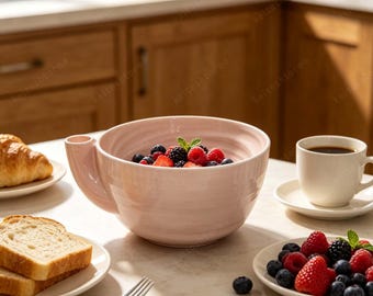 Handmade Berry Washer Bowl, Vortex Berry Washing Bowl With Drain Holes, Cottagecore Decor, Produce Cleaner, Fruit Washing Strainer