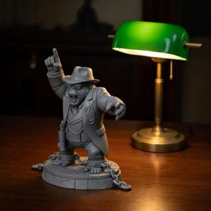Fichier STL Gangster Gorilla | Modèle d'impression 3D Angry Monkey | Figurine singe mafieux
