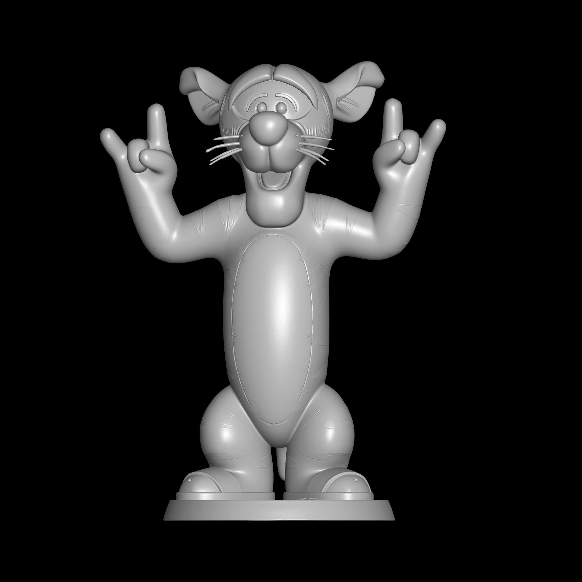 Tigger Ruck Em Tigger Rock on Pose - Winnie the Pooh 3D Printable STL File - Etsy