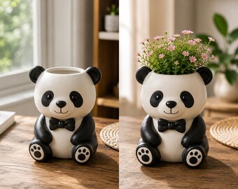 Panda Planter STL File, Kawaii Animal Succulent Pot, 3D Print Decor (Digital Download)