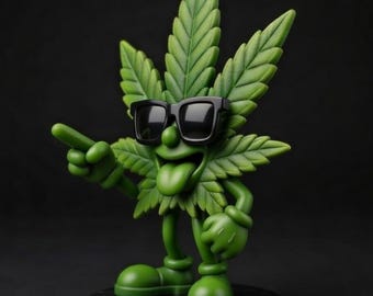 Cannabis Leaf Character STL | Funny Marijuana Mascot