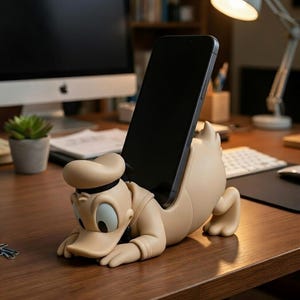 Donald Duck-telefoonhouder, bureaustandaard met 3D-print (digitale download STL)