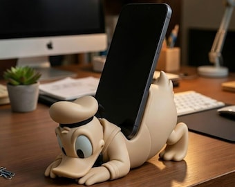 Donald Duck Phone Holder, 3D Print Desk Stand (STL Digital Download)