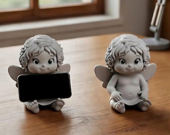 Angel Baby Phone Holder STL File | Kawaii Cherub 3D Print Stand (Digital Download)