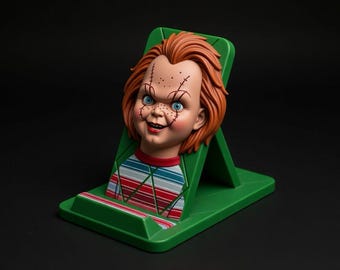 Scary Chucky Phone Stand STL File | Horror 3D Print Model