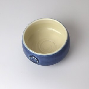 Porcelain matcha bowl Available in green or blue Adorned with a tea leaf stamp Handmade in Canada image 6