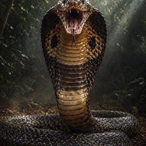 DIGITAL NEDLADDNING | Konst av kungskobra | Bild av orm | Dekor med vilda djur | Exotisk reptil