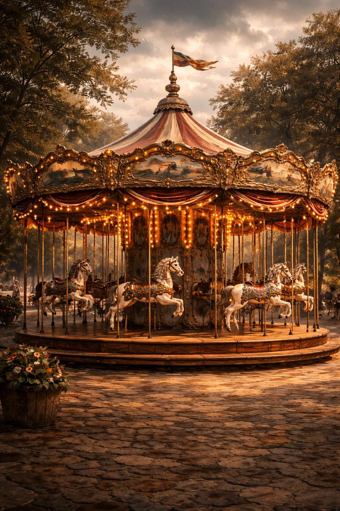DIGITAL DOWNLOAD | Vintage Carousel | Merry-go-round | Antique Carnival ...