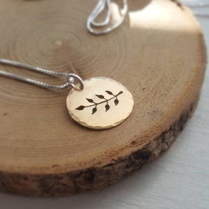 Gold fern charm - botanical necklace