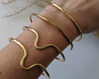 Brass Stacking Cuffs