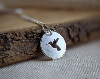 Silver Hummingbird Necklace