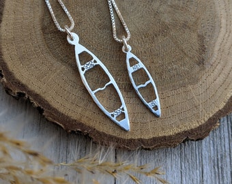 Silver Canoe Necklace