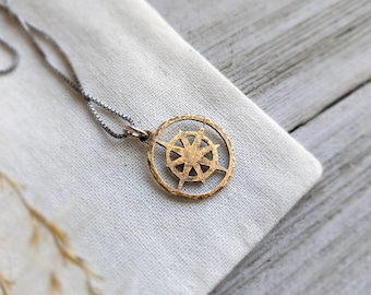 Brass Compass Necklace