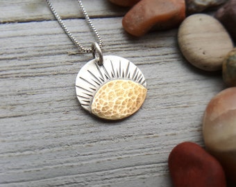 Rising Sun Pendant - Sunburst Necklace