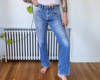 Vintage size 33 beat to hell Rustler jeans / vintage soft worn thrashed worn boyfriend oversized jeans size 33 / vintage worn levis denim