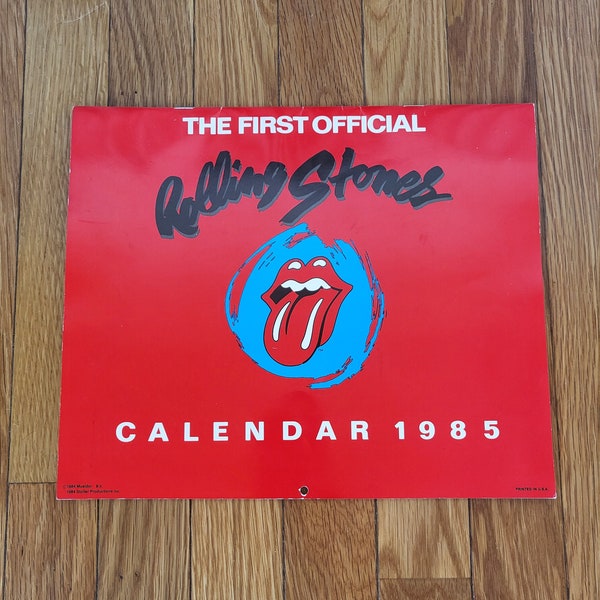 Rolling Stones Calendar Etsy