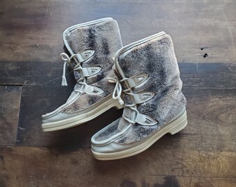 vintage fur boots
