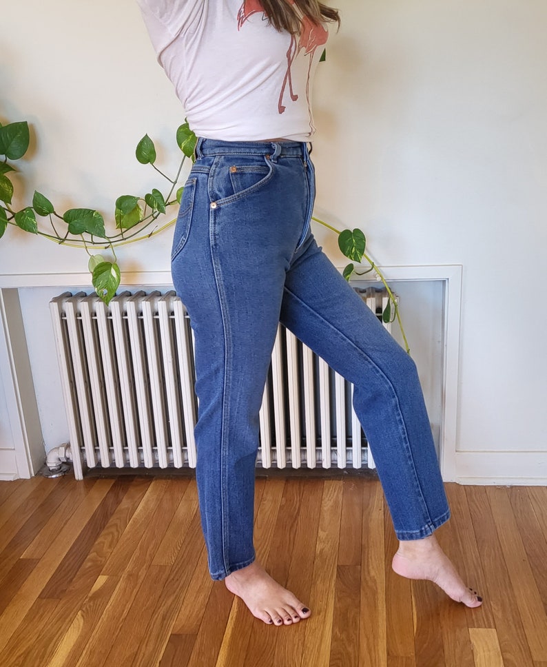 Vintage size 24 Lee tight stretch high waist skinny jeans / size 24 Lee jeans / tight Lee stretch riders size 24 / Lee skinny stretch jean image 4