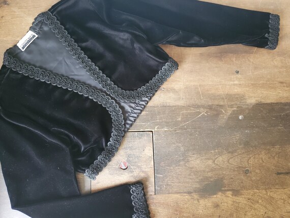 Vintage velvet bolero / vintage velvet western bol