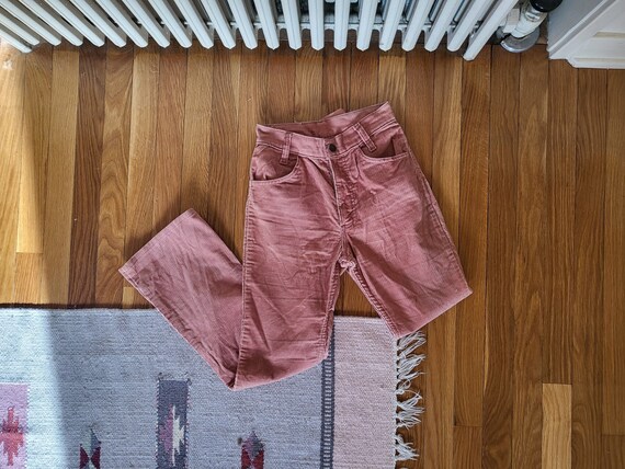 Vintage Size 24 Levis White Label Pink Corduroy Mom Jeans - Etsy