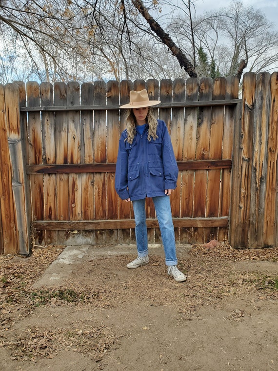 Vintage Sears Fieldmaster blue workwear coat / vin