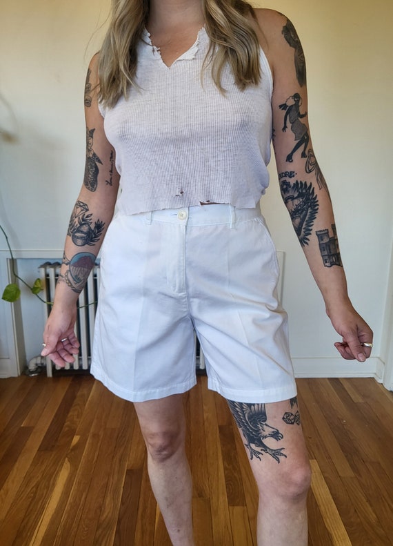 Vintage size 30 Ralph Lauren white cotton shorts … - image 3