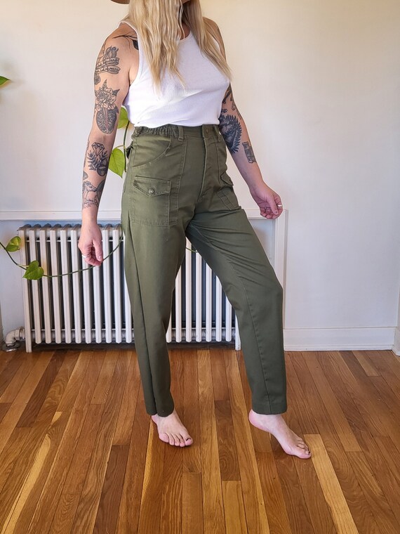 Vintage size Boy Scout pants / green rare 60s 70s… - image 2