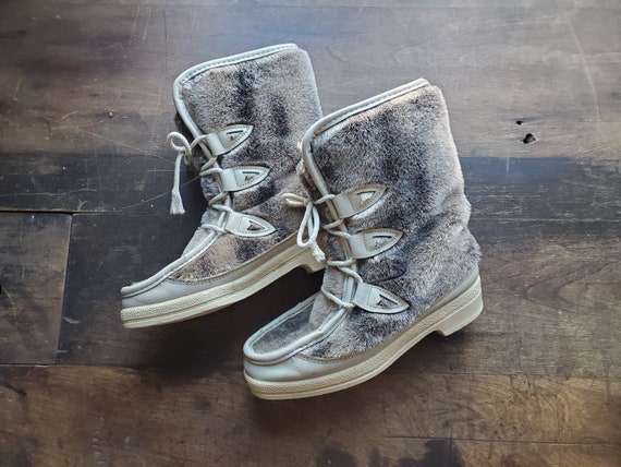 Vintage Snowland Arctic Vintage Fur Boots / Shearl