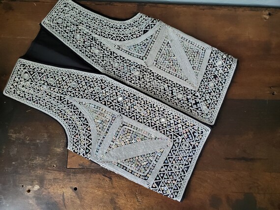 Vintage sequin mexican vest / vintage sequin shrug