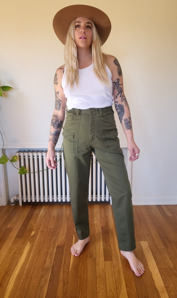 Vintage size Boy Scout pants / green rare 60s 70s… - image 3