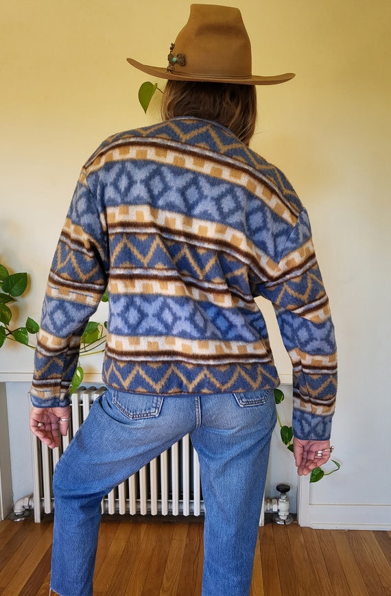 Vintage aztec print super soft crop layering coat… - image 6