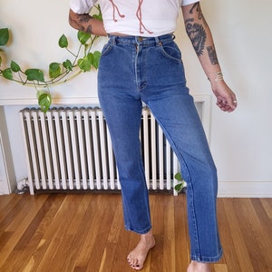 Vintage size 24 Lee tight stretch high waist skinny jeans / size 24 Lee jeans / tight Lee stretch riders size 24 / Lee skinny stretch jean image 2