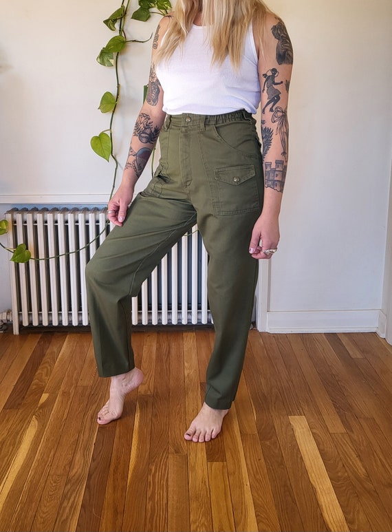 Vintage size Boy Scout pants / green rare 60s 70s… - image 4