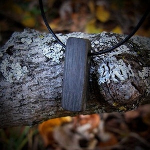 Irish Bog Oak Amulet Talisman Hand Crafted Wiccan Pagan Spell Witch Cast Magick Witchcraft Haunted Artisan Spiritual Black Wood Jewelry