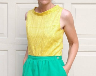 Yellow Polka Dot Top | Etsy