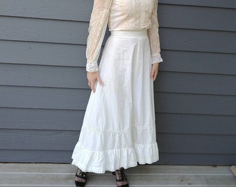 EDWARDIAN PETTICOAT skirt SLIP S (K7)