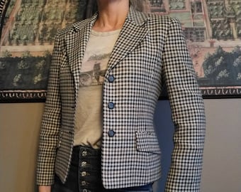 GLEN PLAID 1950's JACKET Nipped Waist 50's Xs (F6) - Etsy