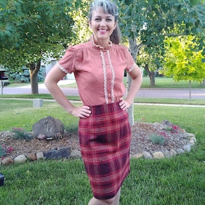 Djinn plaid pencil skirt by altuzarra clearance