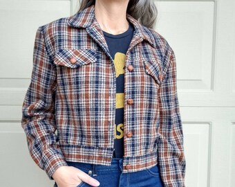 GLEN PLAID 1950's JACKET Nipped Waist 50's Xs (F6) - Etsy