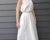 ANTIQUE CORSET COVER top cropped blouse S